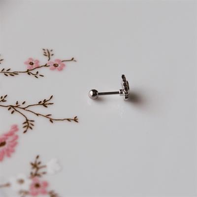 Güneş Model Helix Piercing Kıkırdak Cerrahi Çelik Gümüş Renk