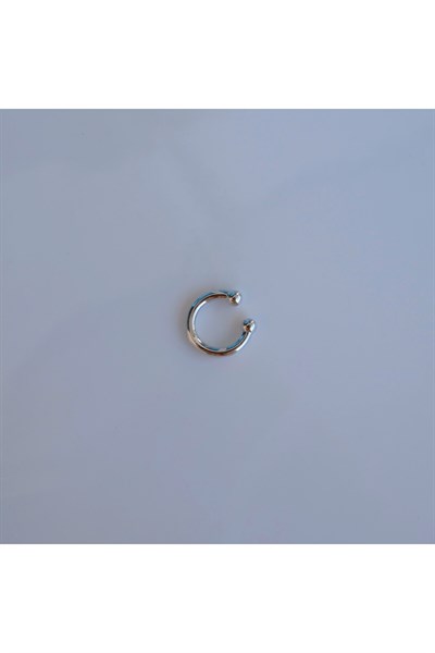 Günlük Kullanım Düz Silver Earcuff Sıkıştırmalı Kıkırdak küpesi