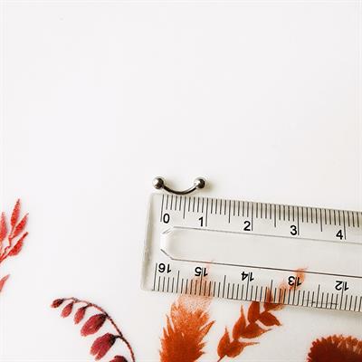 Heppii Gümüş Renkli Cerrahi Çelik Kaş Piercingi 6 mm