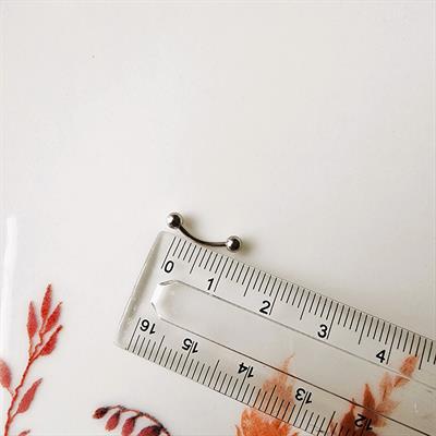 Heppii Gümüş Renkli Cerrahi Çelik Kaş Piercingi 8 mm