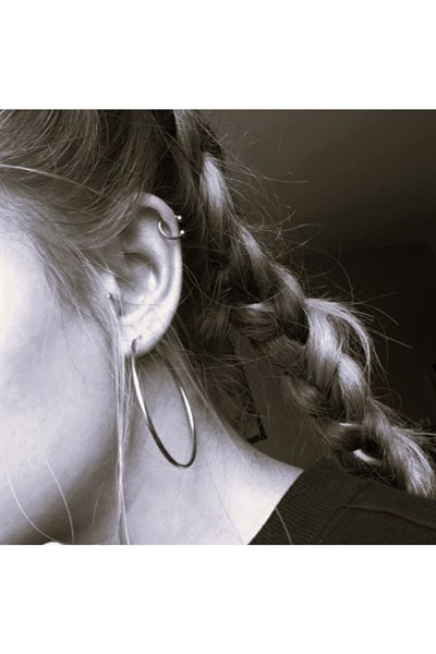 Hologram Renk Cerrahi Çelik Toplu Piercing 10 Mm Helix Lob Conch Daith