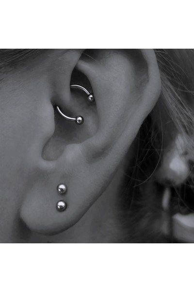 Hologram Renk Cerrahi Çelik Toplu Piercing 10 Mm Helix Lob Conch Daith