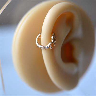 I Love u Yazılı  Halka Helix Piercing Kıkırdak Küpesi Love Küpe