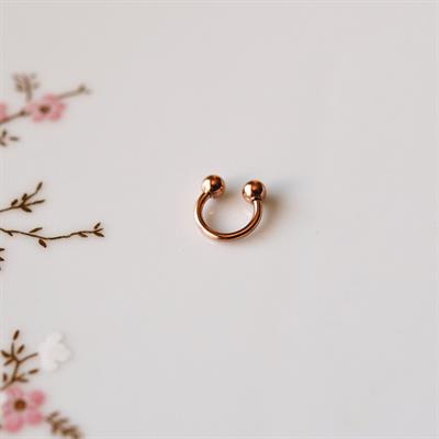 İki Ucu Toplu Smiley Piercing 6 mm Tragus, Helix Kıkırdak Lob