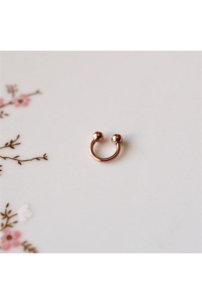 İki Ucu Toplu Smiley Piercing 6 mm Tragus, Helix Kıkırdak Lob