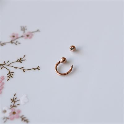 İki Ucu Toplu Smiley Piercing 6 mm Tragus, Helix Kıkırdak Lob