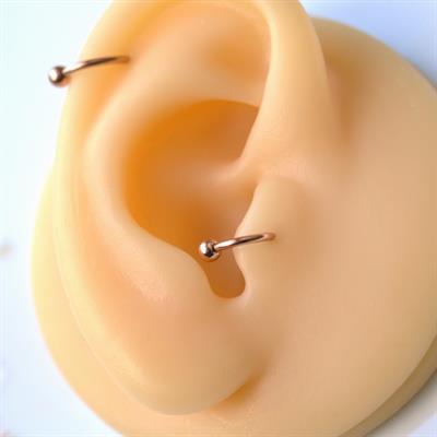 İki Ucu Toplu Smiley Piercing 8 mm Tragus, Helix Kıkırdak Lob