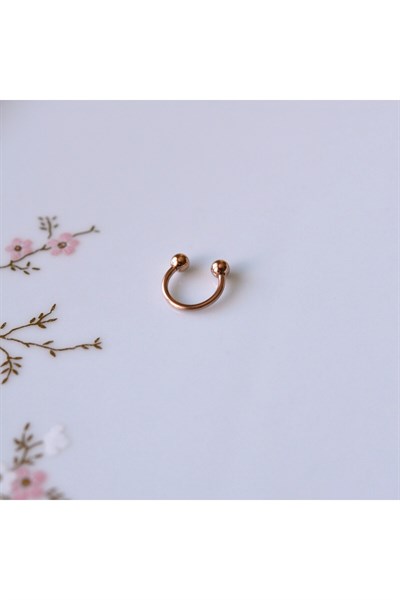İki Ucu Toplu Smiley Piercing 8 mm Tragus, Helix Kıkırdak Lob