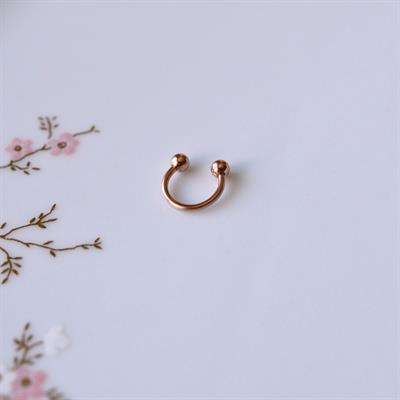 İki Ucu Toplu Smiley Piercing 8 mm Tragus, Helix Kıkırdak Lob