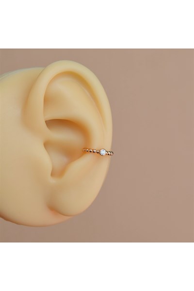 İnce Minimal Earcuff Sıkıştırma Kıkırdak Küpesi