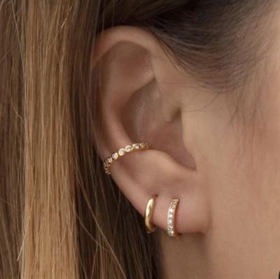 İnce Minimal Earcuff Sıkıştırmalı Kıkırdak Küpesi