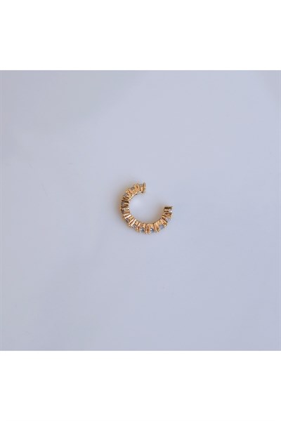 İnce Taşlı Earcuff Taşlı Sıkıştırma Kıkırdak Küpesi