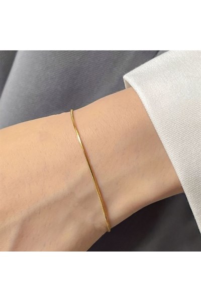 İtalyan Çelik Bileklik Orta Kalınlık Unisex Ürün Hediyelik Bileklik Çelik