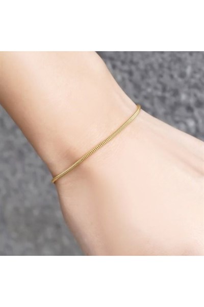 İtalyan Çelik Bileklik Orta Kalınlık Unisex Ürün Hediyelik Bileklik Çelik