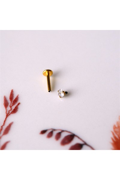 Kalp Model Tektaşlı Cerrahi Çelik Tragus Piercing Helix Kıkırdak Conch Anti Helix