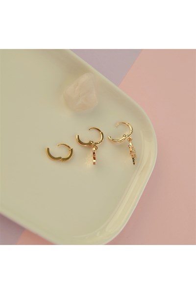 Kuzey Yıldızı Küpe 3 lü Set