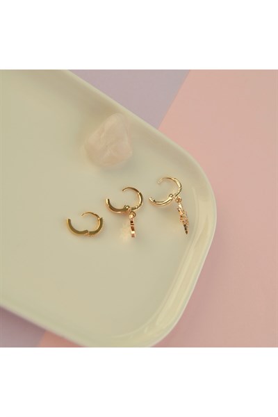 Kuzey Yıldızı Küpe 3 lü Set