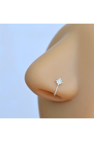 Kuzey Yıldızı Model Sıkıştırmalı Gümüş Hızma Kuzey Yıldızlı