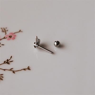Mini Balta Helix Piercing Kıkırdak Cerrahi Çelik Gümüş Renk