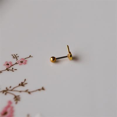 Mini Balta Helix Piercing Kıkırdak Cerrahi Çelik Gold Renk