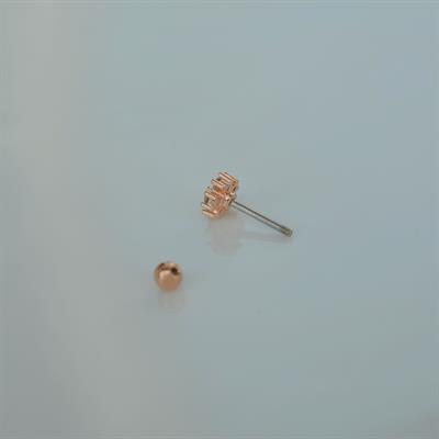 Mini Rose Çiçekli Tragus Helix Piercing Kıkırdak