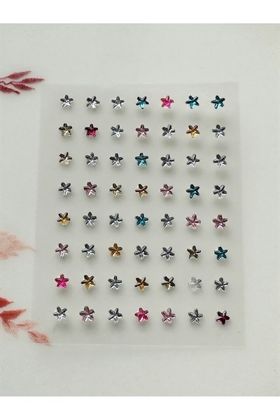 Renkli Yıldız Yüz Ve Vücut Taşı Makeup Stickers Kendinden Yapışkanlı Makyaj Taşı Tırnak Taşı Ha