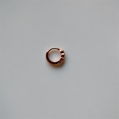 Rose Gold Renk Cerrahi Çelik Taşlı Halka Tragus Piercing Helix Lob Kıkırdak
