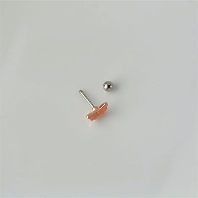 Rose Kelebekli Çelik Piercing Helix Kıkırdak Conch Lob