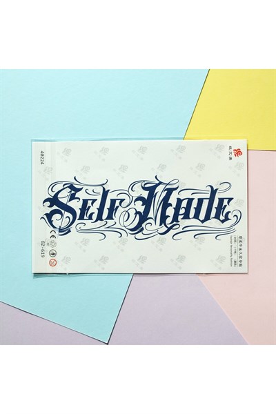 Self Made Yazılı Geçici Vücut Dövmesi