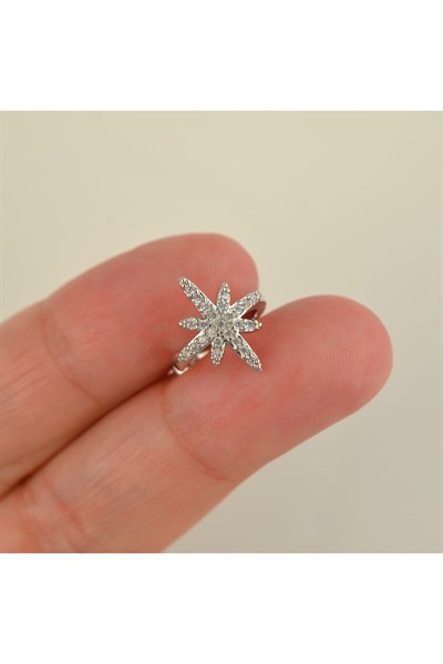 Silver Renk Kuzey Yıldızı Earcuff Kutup Yıldızı Sıkıştırma Kıkırdak Küpesi