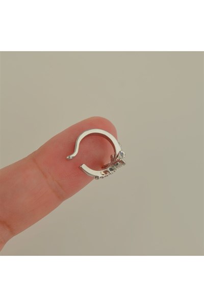 Silver Renk Kuzey Yıldızı Earcuff Kutup Yıldızı Sıkıştırma Kıkırdak Küpesi