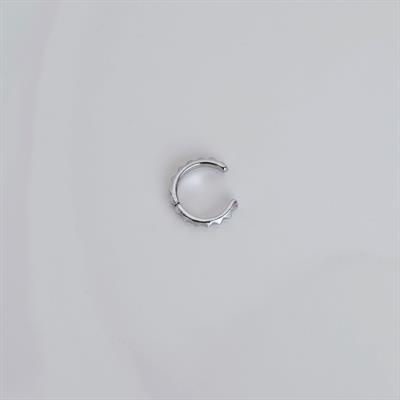 Silver Renkli İnce Earcuff Sıkıştırma Kıkırdak