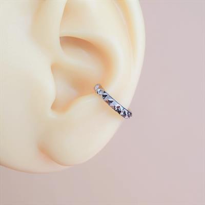 Silver Renkli İnce Earcuff Sıkıştırma Kıkırdak