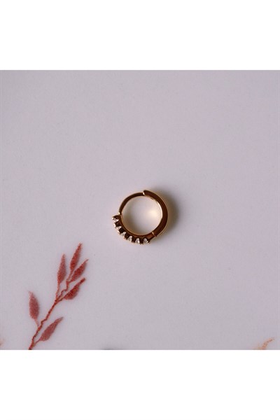 Taşlı Halka Piercing Tragus Helix Daith Anti Tragus Kıkırdak