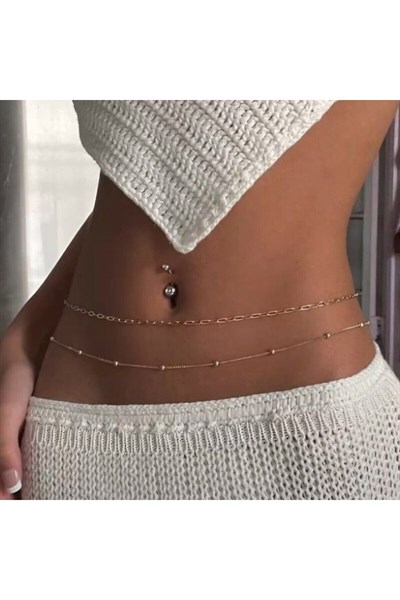 Tektaş Minimal Göbek Piercingi Çelik Silver Renkli