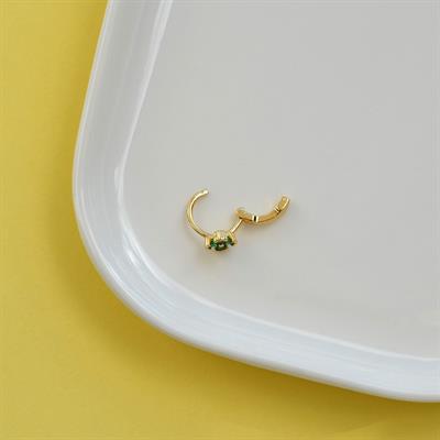 Yeşil Renk Çiçek Halka Piercing Helix Kıkırdak Forward Helix Piercing