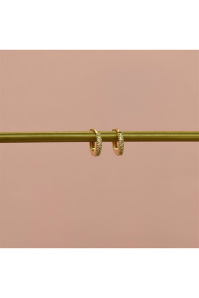 Zirkon Taşlı Mini Halka Küpe Piercing
