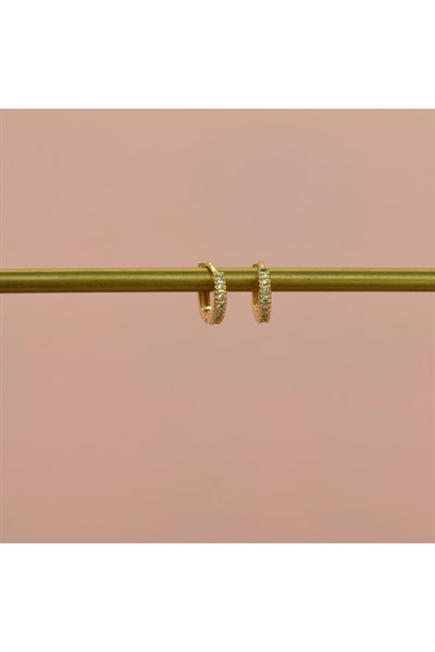 Zirkon Taşlı Mini Halka Küpe Piercing