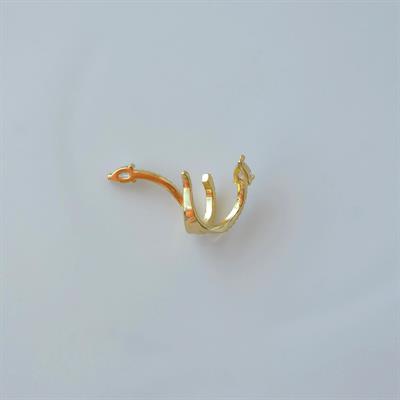 Zirkon Yılan Model Earcuff Delik Gerektirmez Yılanlı Kıkırdak Küpesi Gold Renk