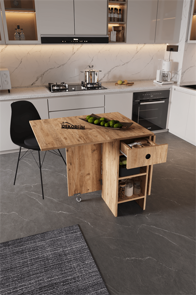 DF01102AC Pratik Katlanır Masa Mutfak ve Yemek Masası