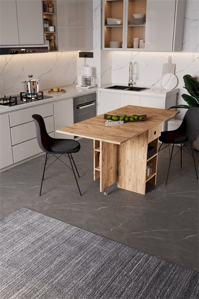 DF01102AC Pratik Katlanır Masa Mutfak ve Yemek Masası