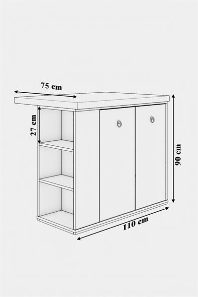 DF01112GD MDF Mutfak Adası Mutfak Dolabı Ada Mutfak