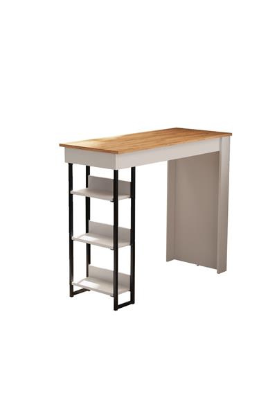 DF01103AC Raflı Yüksek Bar Masası Mutfak Yemek Masası