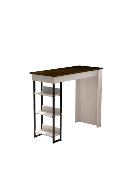 DF01103BR Raflı Yüksek Bar Masası Mutfak Yemek Masası