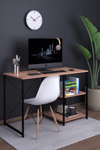 DF09103AC 120 Cm Raflı Çalışma Masası Bilgisayar Masası Ofis Ders Masası
