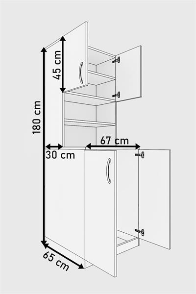 DF03101KAC Çamaşır Makinesi Dolabı Banyo Dolabı