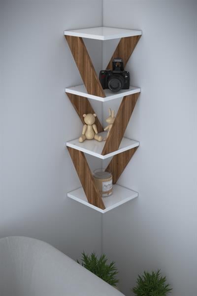 DF05106BRB Köşe Raf Duvar Rafı Dekoratif Raf