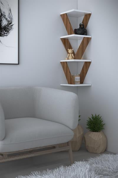 DF05106BRB Köşe Raf Duvar Rafı Dekoratif Raf