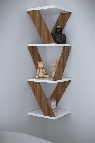 DF05106BRB Köşe Raf Duvar Rafı Dekoratif Raf