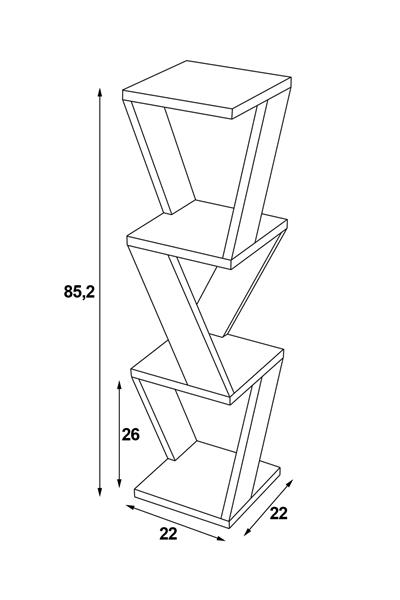 DF05106BRB Köşe Raf Duvar Rafı Dekoratif Raf